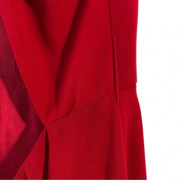 Jill Stuart V-Neck Red Halter Gown with Keyhole Back Size 2 - Picture 6 of 8